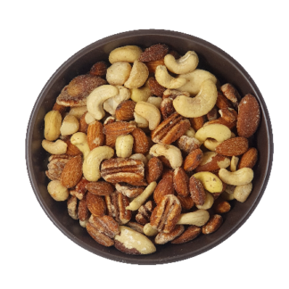 Mixed Nuts: Almonds, Brazil, Cashew, Macadamia, Pecan (Roasted Salted)